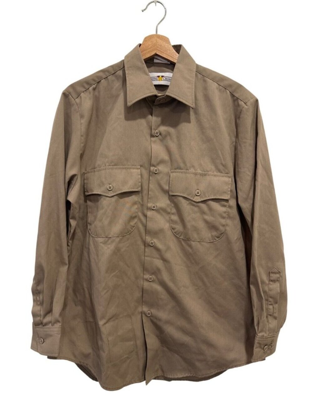 Mens Flying Cross U.S. Army Enlisted LS Classic Shirt 16.0 32/33-R-C 65% Polyest